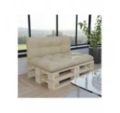 Cuscino Schienale Trapuntato per Pallet 120x40x12 cm Beige