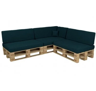 Set di 8 Cuscini per Pallet 120x80 + 120x40 Verde Scuro