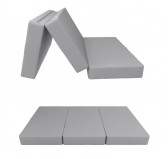 Materasso Pieghevole per Ospiti e Campeggio Impermeabile 160x195x15 Grigio