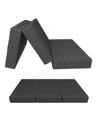 Materasso Pieghevole per Ospiti e Campeggio 140x195x15 Antracite