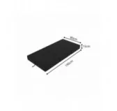 Materasso Pieghevole per Ospiti e Campeggio 80x195x15 Nero Materasso Pieghevole per Ospiti e Campeggio 80x195x15 Nero