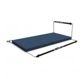 Materasso pieghevole 160x80x8 cm per divano modulare per bambini, blu scuro