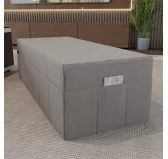 Fodera per materasso pieghevole 160x195x15 cm, Grigio