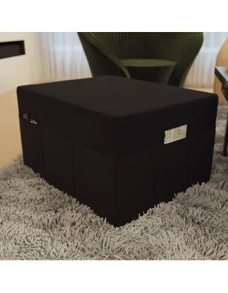 Fodera per materasso pieghevole 80x195x15 cm, Nero