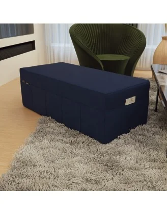Fodera per materasso pieghevole 140x195x15 cm, Blu Scuro