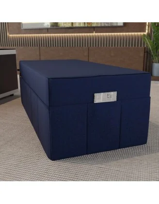Fodera per materasso pieghevole 140x195x15 cm, Blu Scuro