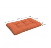 Set di 2 Cuscini per Pallet, 120x80 cm + 120x40 cm, Trapuntati, Arancione Set di 2 Cuscini per Pallet, 120x80 cm + 120x40 cm, Trapuntati, Arancione