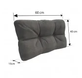 Set di 6 Cuscini Trapuntati da Giardino 120x80 + 120x40 Grigio Set di 6 Cuscini Trapuntati da Giardino 120x80 + 120x40 Grigio
