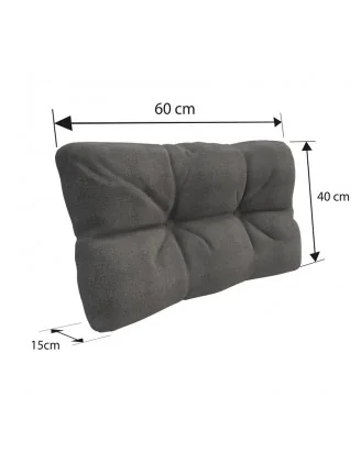 Set di 6 Cuscini Trapuntati da Giardino 120x80 + 120x40 Grigio
