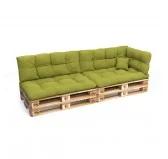 Set di 6 Cuscini per Pallet: 2x 120x80 + 2x 120x40 + 60x40 + 40x40, Trapuntati, Lime Set di 6 Cuscini per Pallet: 2x 120x80 + 2x 120x40 + 60x40 + 40x40, Trapuntati, Lime