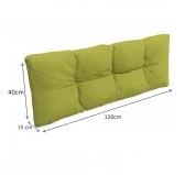 Set di 6 Cuscini per Pallet: 2x 120x80 + 2x 120x40 + 60x40 + 40x40, Trapuntati, Lime Set di 6 Cuscini per Pallet: 2x 120x80 + 2x 120x40 + 60x40 + 40x40, Trapuntati, Lime