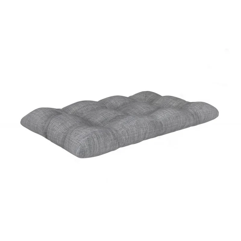 Cuscino di Seduta Trapuntato per Pallet 120x80x15 cm Grigio