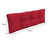 Set di 8 Cuscini per Pallet: 3x 120x80 + 3x 120x40 + 60x40 + 40x40, Trapuntati, Rosso Set di 8 Cuscini per Pallet: 3x 120x80 + 3x 120x40 + 60x40 + 40x40, Trapuntati, Rosso