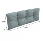 Cuscino Schienale Trapuntato per Pallet 120x40x12 cm Blu Cuscino Schienale Trapuntato per Pallet 120x40x12 cm Blu