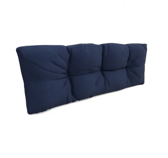 Cuscino Schienale Trapuntato per Pallet 120x40x12 cm Blu Scuro