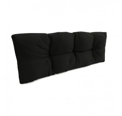 Cuscino Schienale Trapuntato per Pallet 120x40x12 cm Nero