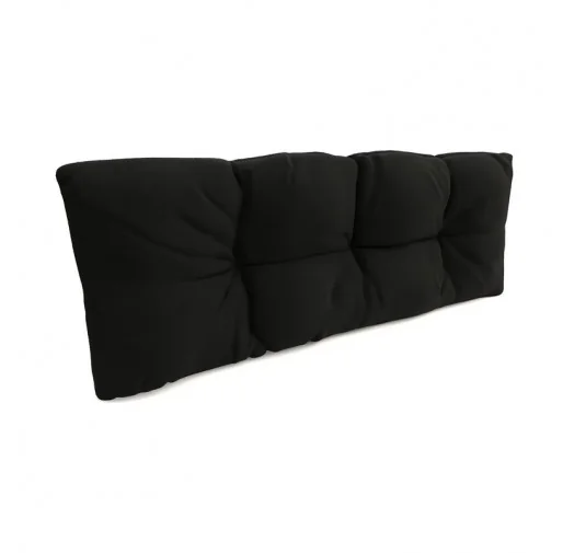 Cuscino Schienale Trapuntato per Pallet 120x40x12 cm Nero