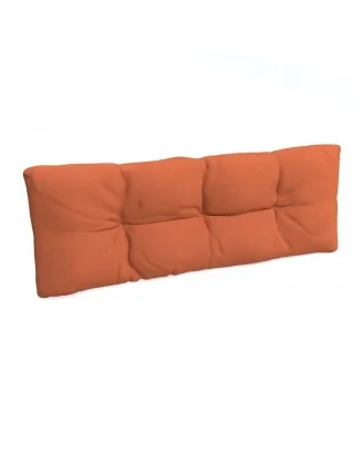Cuscino Schienale per Pallet, Trapuntato, 120x40x12 cm, Arancione