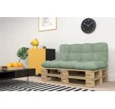 Cuscino Laterale Trapuntato per Pallet 60x40x12 cm Verde