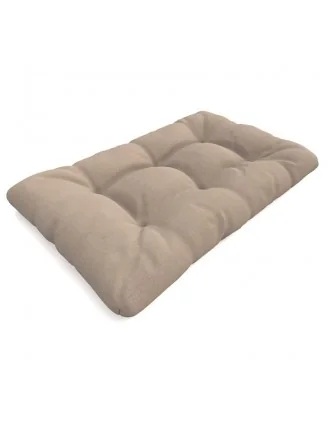 Cuscino di Seduta Trapuntato per Pallet 120x80x15 cm Beige