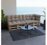 Cuscino di Seduta Trapuntato per Pallet 120x80x15 cm Beige Cuscino di Seduta Trapuntato per Pallet 120x80x15 cm Beige
