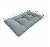 Cuscino di Seduta Trapuntato per Pallet 120x80x15 cm Blu Cuscino di Seduta Trapuntato per Pallet 120x80x15 cm Blu