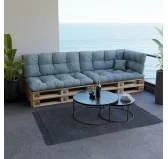 Cuscino di Seduta Trapuntato per Pallet 120x80x15 cm Blu Cuscino di Seduta Trapuntato per Pallet 120x80x15 cm Blu