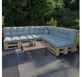 Cuscino di Seduta Trapuntato per Pallet 120x80x15 cm Blu Cuscino di Seduta Trapuntato per Pallet 120x80x15 cm Blu