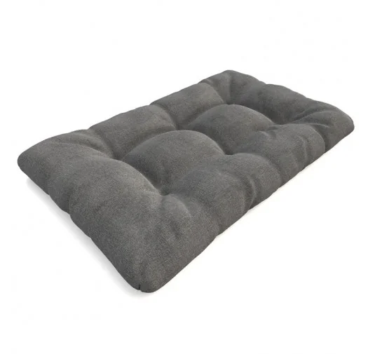 Cuscino di Seduta Trapuntato per Pallet 120x80x15 cm Grigio