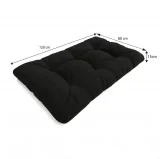 Cuscino di Seduta Trapuntato per Pallet 120x80x15 cm Nero Cuscino di Seduta Trapuntato per Pallet 120x80x15 cm Nero
