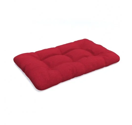 Cuscino di Seduta per Pallet, Trapuntato, 120x80x12 cm, Rosso