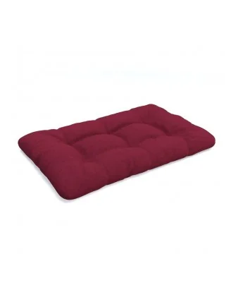 Cuscino di Seduta per Pallet, Trapuntato, 120x80x12 cm, Bordeaux