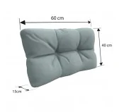 Cuscino Laterale Trapuntato per Pallet 60x40x12 cm Blu Cuscino Laterale Trapuntato per Pallet 60x40x12 cm Blu