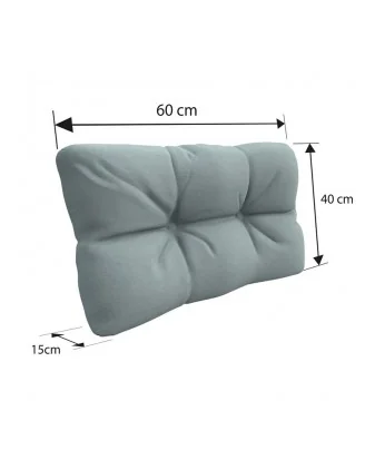 Cuscino Laterale Trapuntato per Pallet 60x40x12 cm Blu