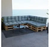 Cuscino Laterale Trapuntato per Pallet 60x40x12 cm Blu Cuscino Laterale Trapuntato per Pallet 60x40x12 cm Blu