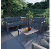 Set di 2 Cuscini per Sedia da Giardino Antracite 60x60 + 60x40 Set di 2 Cuscini per Sedia da Giardino Antracite 60x60 + 60x40