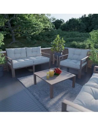 Cuscino di Seduta per Sedia da Giardino Beige 70x70