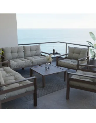 Cuscino di Seduta per Sedia da Giardino Beige 70x70