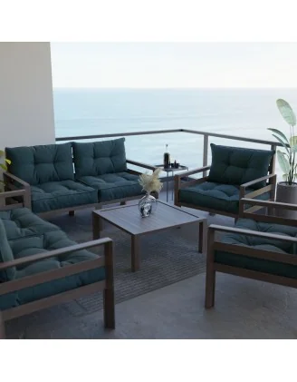 Cuscino di Seduta per Sedia da Giardino Verde Scuro 60x60