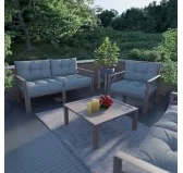 Cuscino di Seduta per Sedia da Giardino Grigio 50x50 Cuscino di Seduta per Sedia da Giardino Grigio 50x50