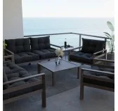 Cuscino di Seduta per Sedia da Giardino Nero 40x40
