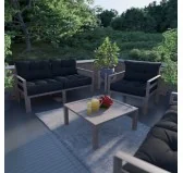 Cuscino di Seduta per Sedia da Giardino Nero 40x40