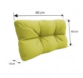 Set di 6 Cuscini per Pallet: 2x 120x80 + 2x 120x40 + 60x40 + 40x40, Trapuntati, Lime Set di 6 Cuscini per Pallet: 2x 120x80 + 2x 120x40 + 60x40 + 40x40, Trapuntati, Lime