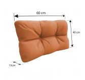 Set di 8 Cuscini per Pallet: 3x 120x80 + 3x 120x40 + 60x40 + 40x40, Trapuntati, Arancione Set di 8 Cuscini per Pallet: 3x 120x80 + 3x 120x40 + 60x40 + 40x40, Trapuntati, Arancione