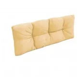 Cuscino Schienale per Pallet, Impermeabile, Trapuntato, 120x40x12 cm, Beige Cuscino Schienale per Pallet, Impermeabile, Trapuntato, 120x40x12 cm, Beige