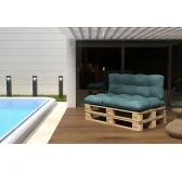 Set di 2 Cuscini Trapuntati da Giardino 120x80 + 120x40 Blu