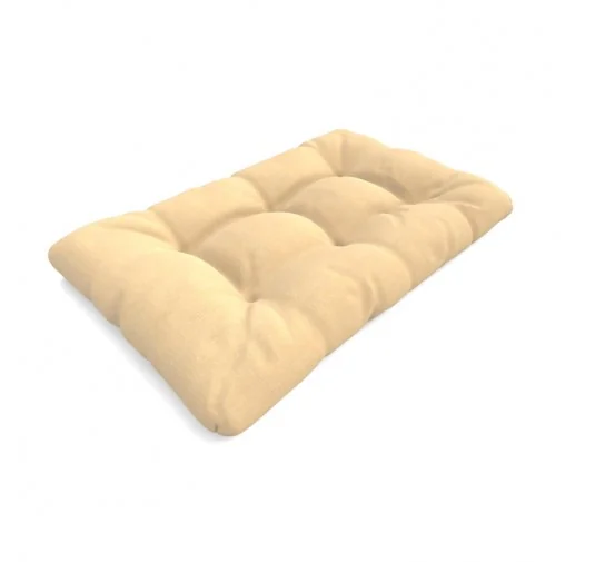 Cuscino di Seduta per Pallet, Impermeabile, Trapuntato, 120x80x15 cm, Beige