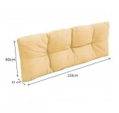 Set di 6 Cuscini da Esterno per Pallet, Impermeabili, Trapuntati, Beige