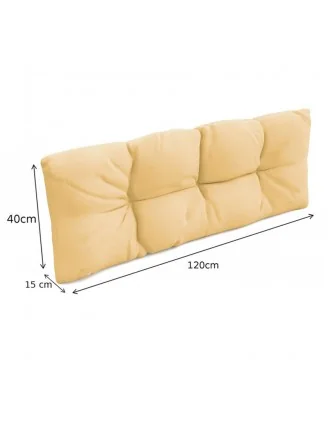 Set di 6 Cuscini da Esterno per Pallet, Impermeabili, Trapuntati, Beige