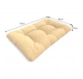 Set di 6 Cuscini da Esterno per Pallet, Impermeabili, Trapuntati, Beige